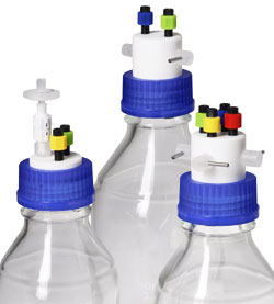 VICI Jour GL45 Thread Safety Cap Kit with 2L Bottle, 2 Ports - JR-S-11211 - Click Image to Close